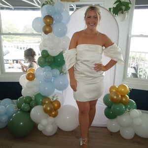 Petal & Pup Nisha White Strapless Mini Dress